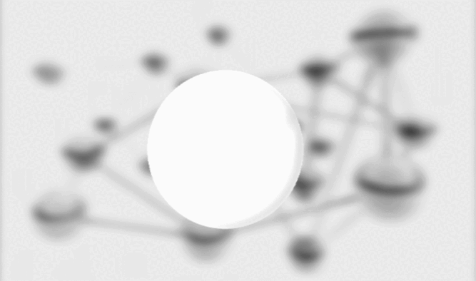 A bright sphere appears above a network, splits into two halves, and a dark sphere appears. The glowing sphere is labeled "milieu" and the dark sphere is labeled "subject."<br />©memephoto