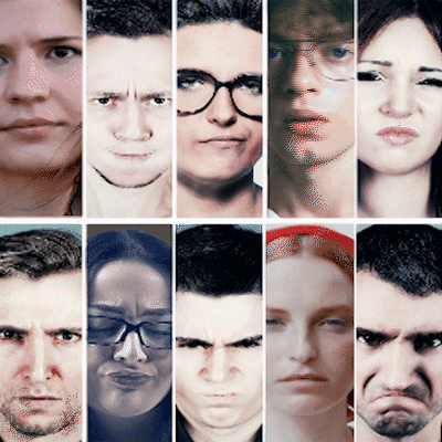 Employees and partners question everything<br />Ten people in two rows look at you with obvious reluctance.<br />Mouse-over text: The most natural thing in the world for me, for you, and for everyone else is to approach new things with caution. Most of the time, this caution is not just reserved but actively resisted. Why is that? The reasons are: you don't know something; you can't do something; you're not allowed to do something; you don't want to do something.<br />©Pathdoc, ©memephoto