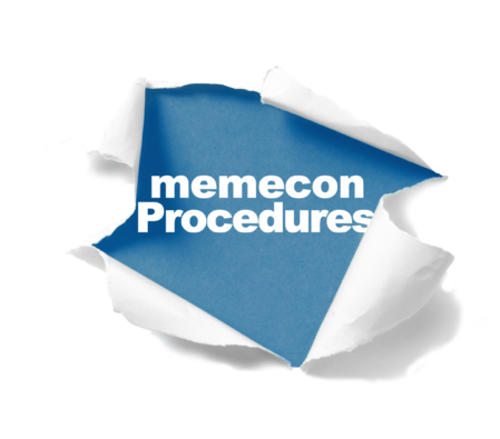 Torn page with the words memecon procedure.<br />©memephoto