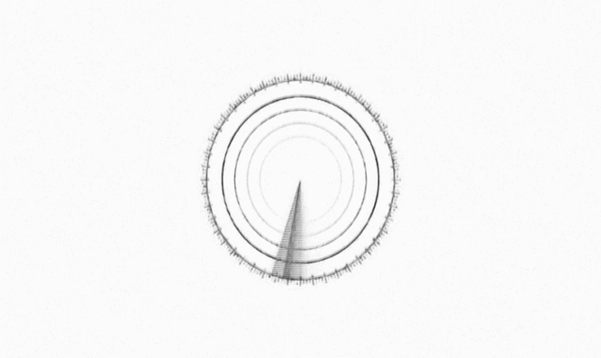On a radar screen, a scanning beam rotates over the technology areas of nano/materials, electronics/electrical engineering, military, nutrition, environment, transportation/mobility, IT, communication, bio/medicine, and production.<br />©memephoto